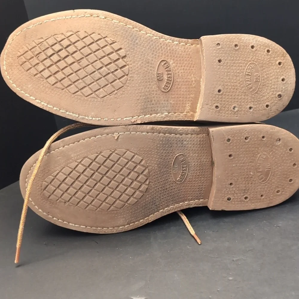 Honchos Split Leather Upper Tan Steel Toe Work Boots,8.5 E. - Picture 12 of 13